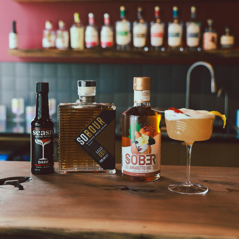Low-Sugar Zero-Proof Amaretto Sour