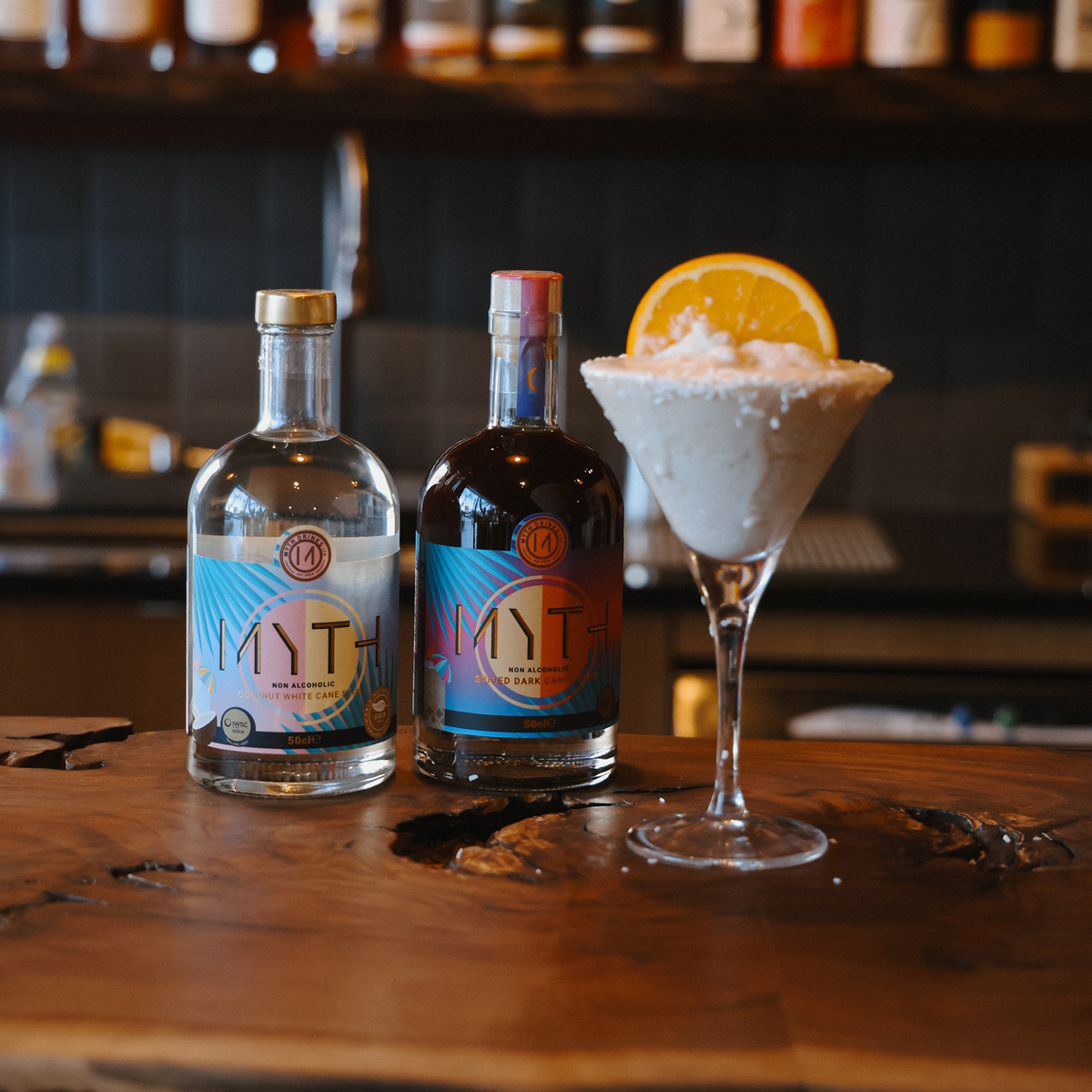 Winter Sunshine tropical coconut and spiced zero-proof rum cocktail