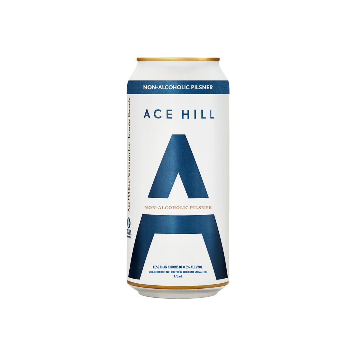 Ace Hill non-alcoholic craft pilsner can from Toronto