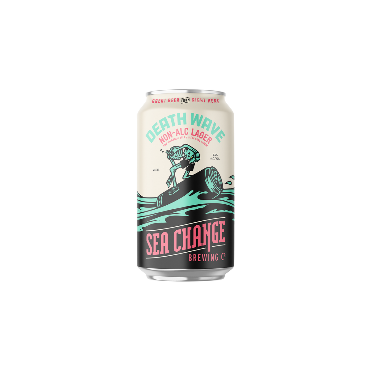 Sea Change Brewing Co Death Wave non-alcoholic craft lager can
