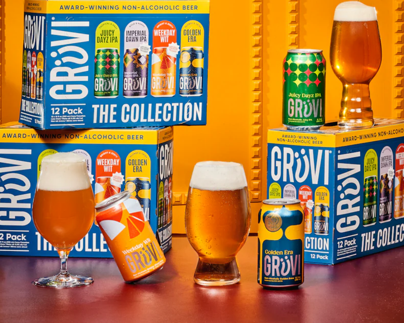 Non-alcoholic beer, wine, and cocktail discovery variety packs