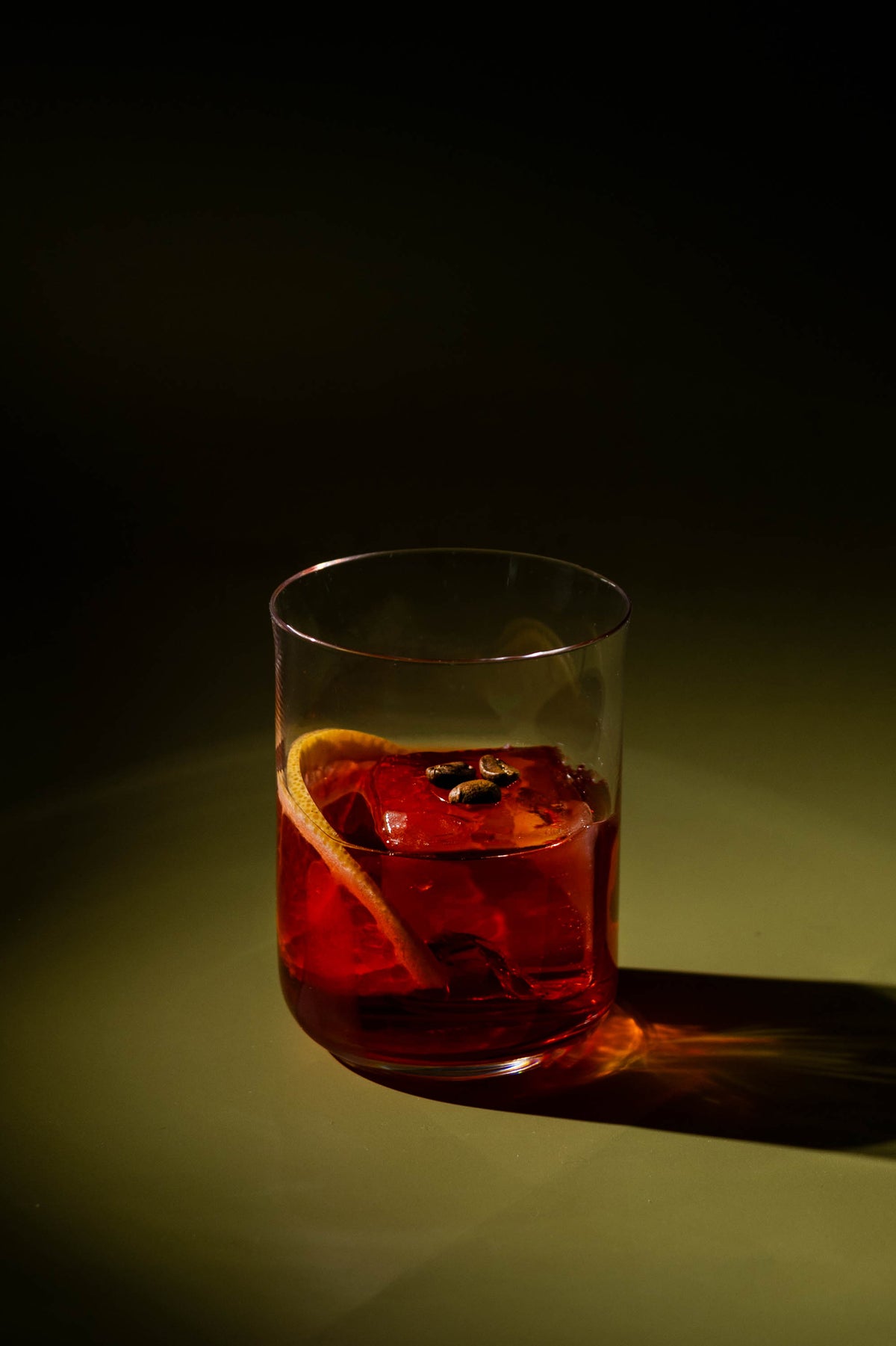 Espresso Negroni serving suggestion; fresh ingredients and glassware not included