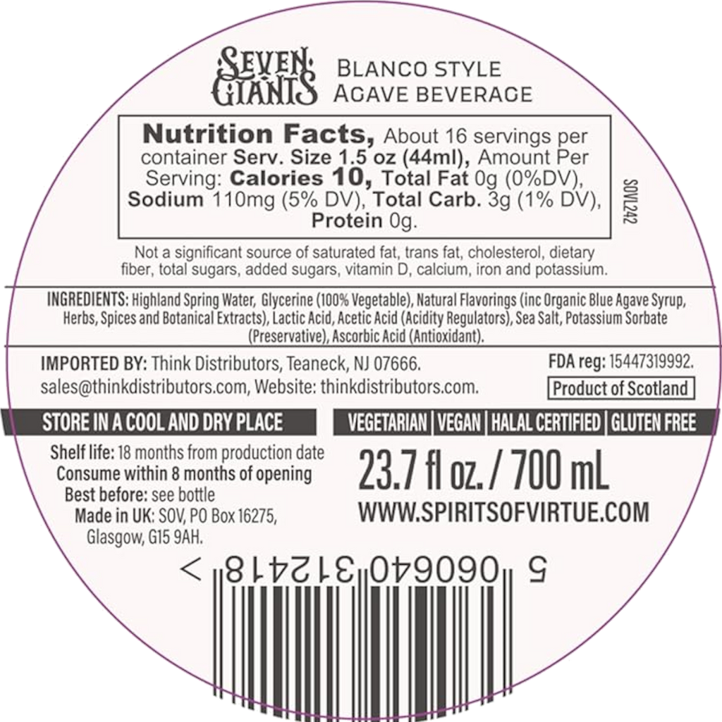 Seven Giants - Blanco Style Tequila