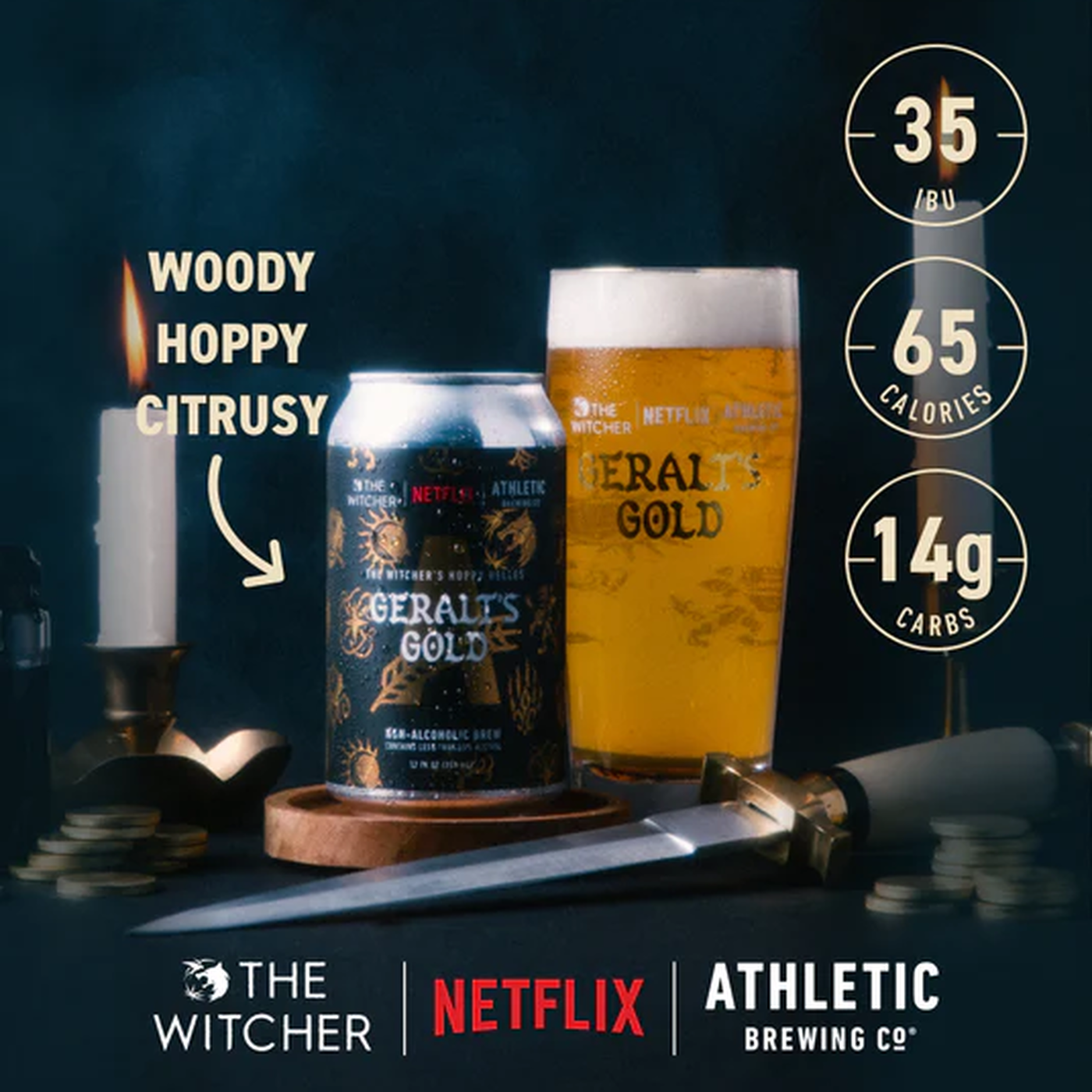 Athletic Brewing - Geralt’s Gold The Witcher’s Hoppy Helles