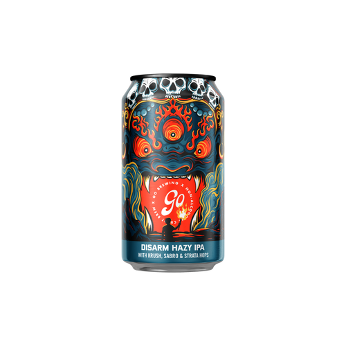 Go Brewing Disarm Hazy IPA New England style non-alcoholic beer can
