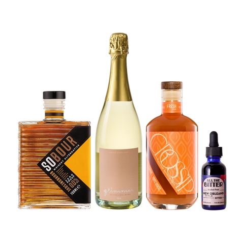 New Year’s Eve Bourbon Champagne Cocktail