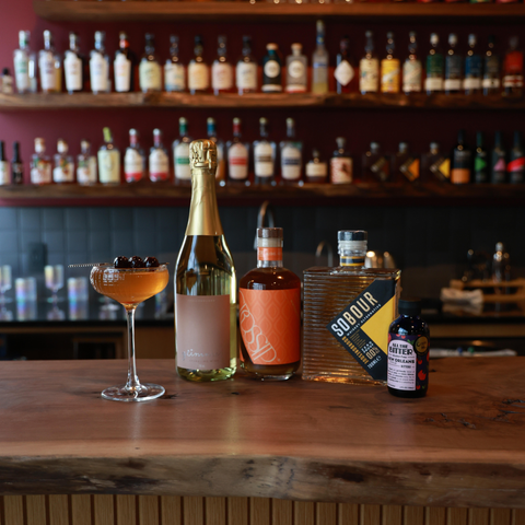 New Year’s Eve Bourbon Champagne Cocktail