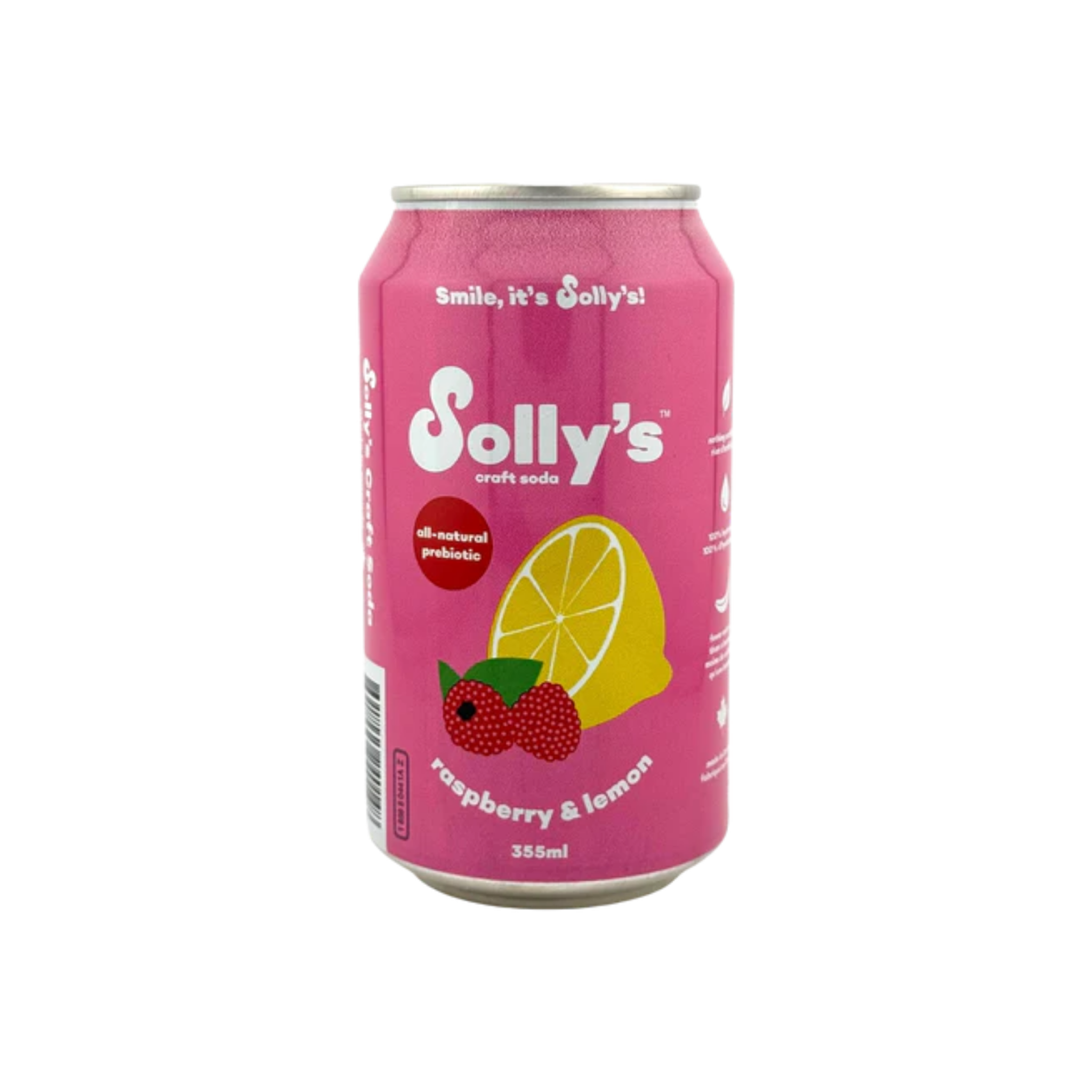 Solly's - Raspberry & Lemon | Prebiotic Soda – The Sobr Market