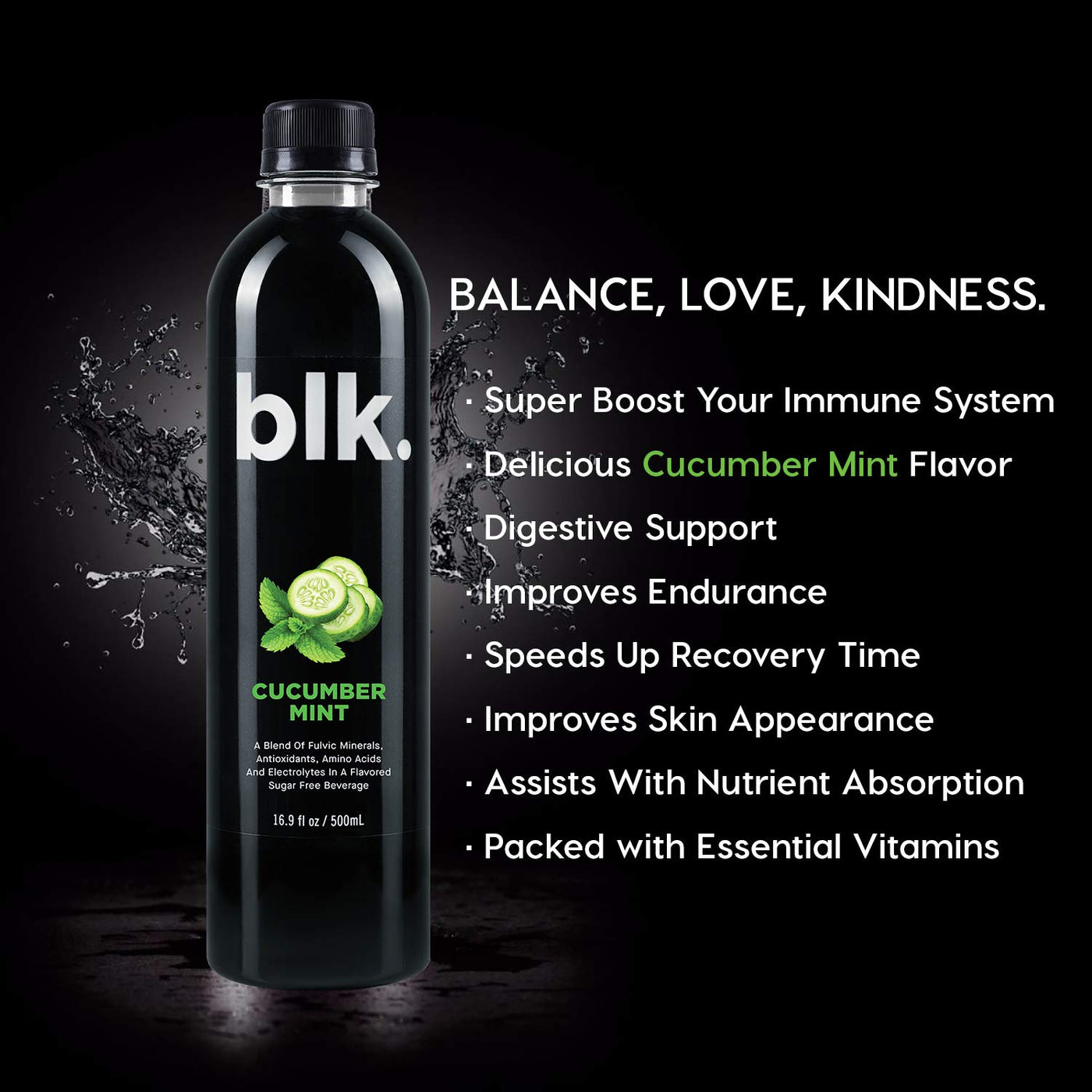 super boost your immune system, delicious cucumber mint flavour, digestive support, improves endurance, speeds up recovery time, improves skin appearance, assists with nutrient absorption, packed with essential vitamins