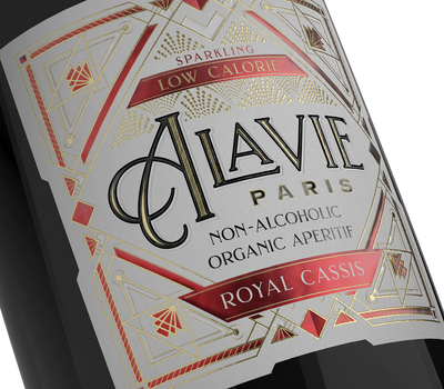 Alavie Alcohol Free Sparkling Aperitif Royal CassisBubbly Organic Vegan Zero Proof No Sugar 100% Natural 
