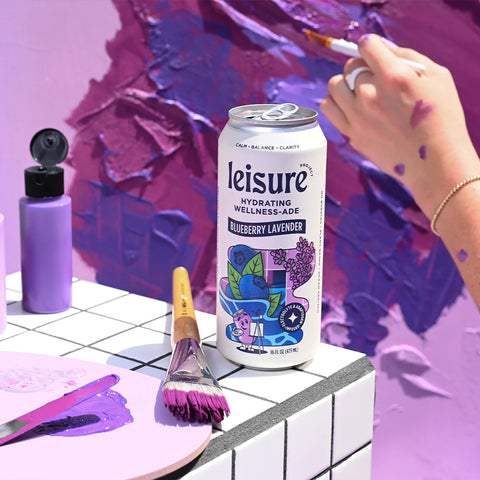 leisure project hydrating wellness-ade blueberry lavender - Calm, balance, clarity - adaptogenic drink - alcohol free in winnipeg - non-alcoholic drinks - nootropics and adaptogens