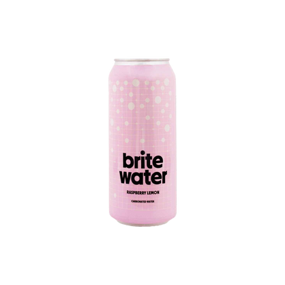 Brite water - sparkling raspberry lemon water - vegan gluten free 0 calories 0 sugar - made in manitoba - premum water - sophisticated adult drinks
