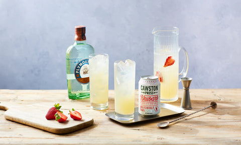 Cawston Press - Rhubarb Sparkling Beverage - No added Sugar - No Jiggery Pokery - Vegan - All Natural - great drink mix - tasty delicious yum