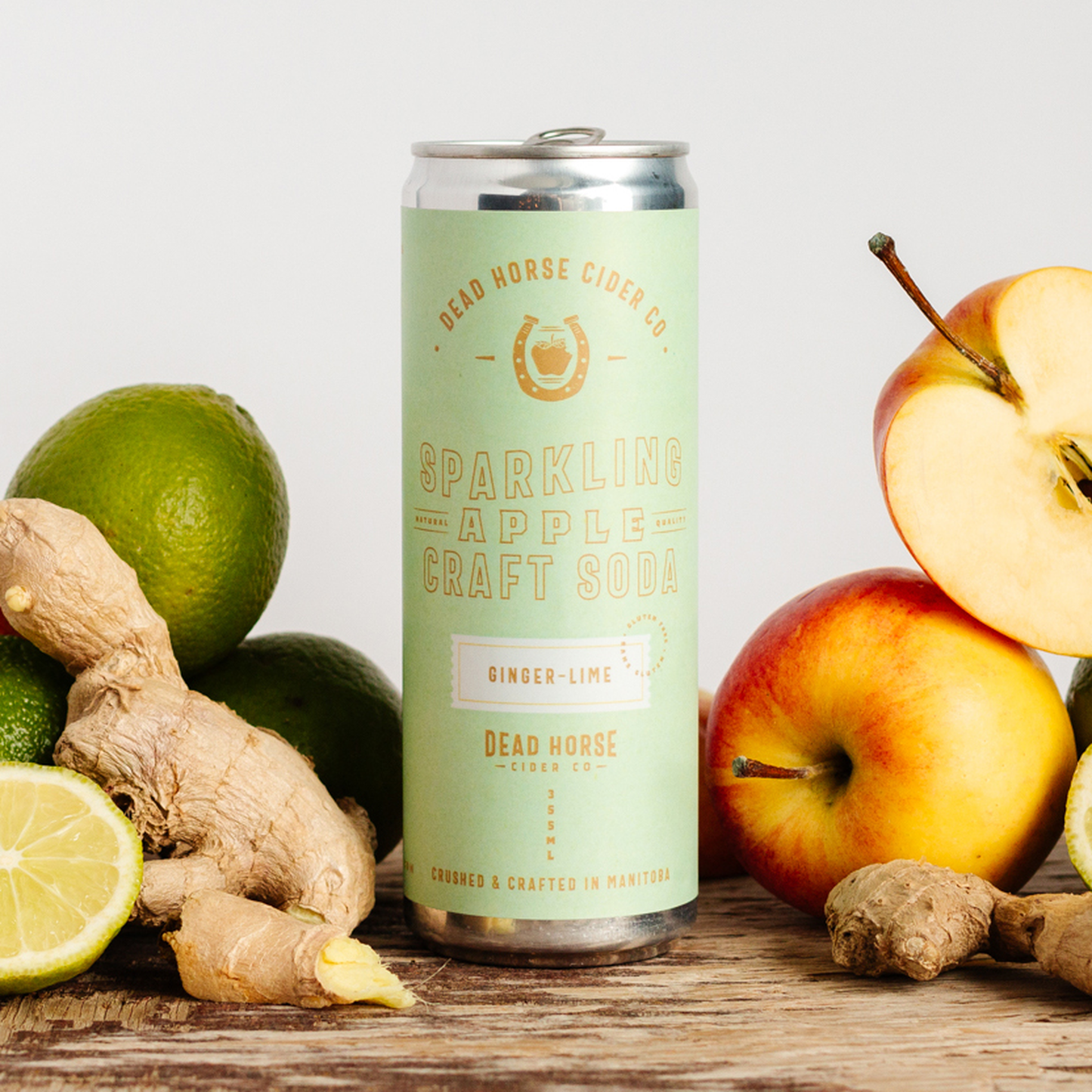 Alcohol free craft cider - apple, lime, ginger - delicious drinks - adult beverage without alcohol Canada