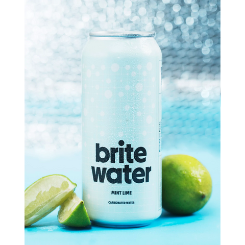 Mint Lime brite water - elevated premium water - carbonated water Canada - drink local water - reduce your carbon footprint