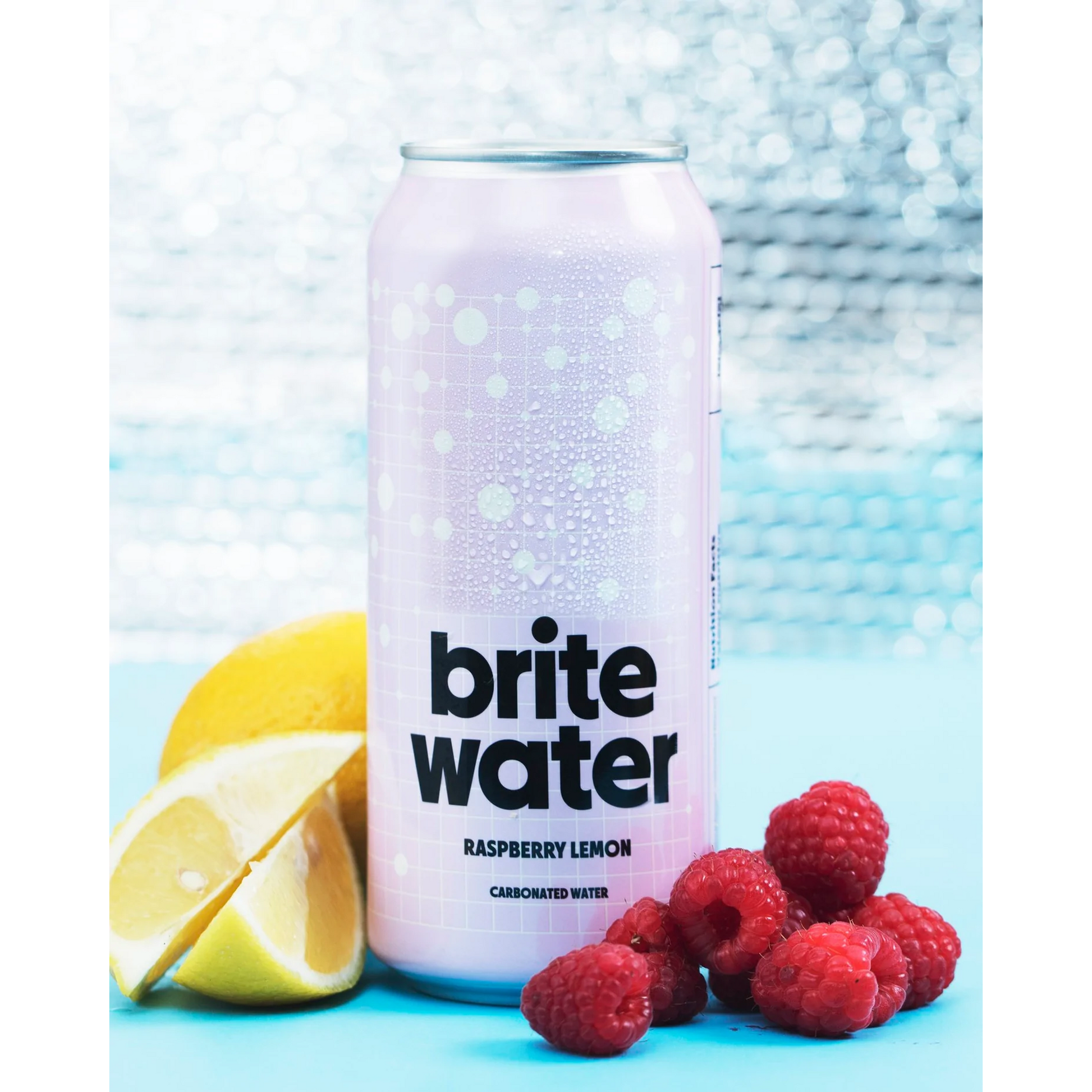 Raspberry Lemon brite water - elevated premium water - carbonated water Canada - drink local water - reduce your carbon footprint