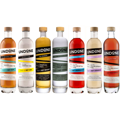 Undone Non-Alcoholic Spirits - Rum, Gin, Whiskey, Tequila, Mezcal, Italian Bitters, White Vermouth, Red Vermouth - The most extensive collection of authentic tasting alcohol alternatives