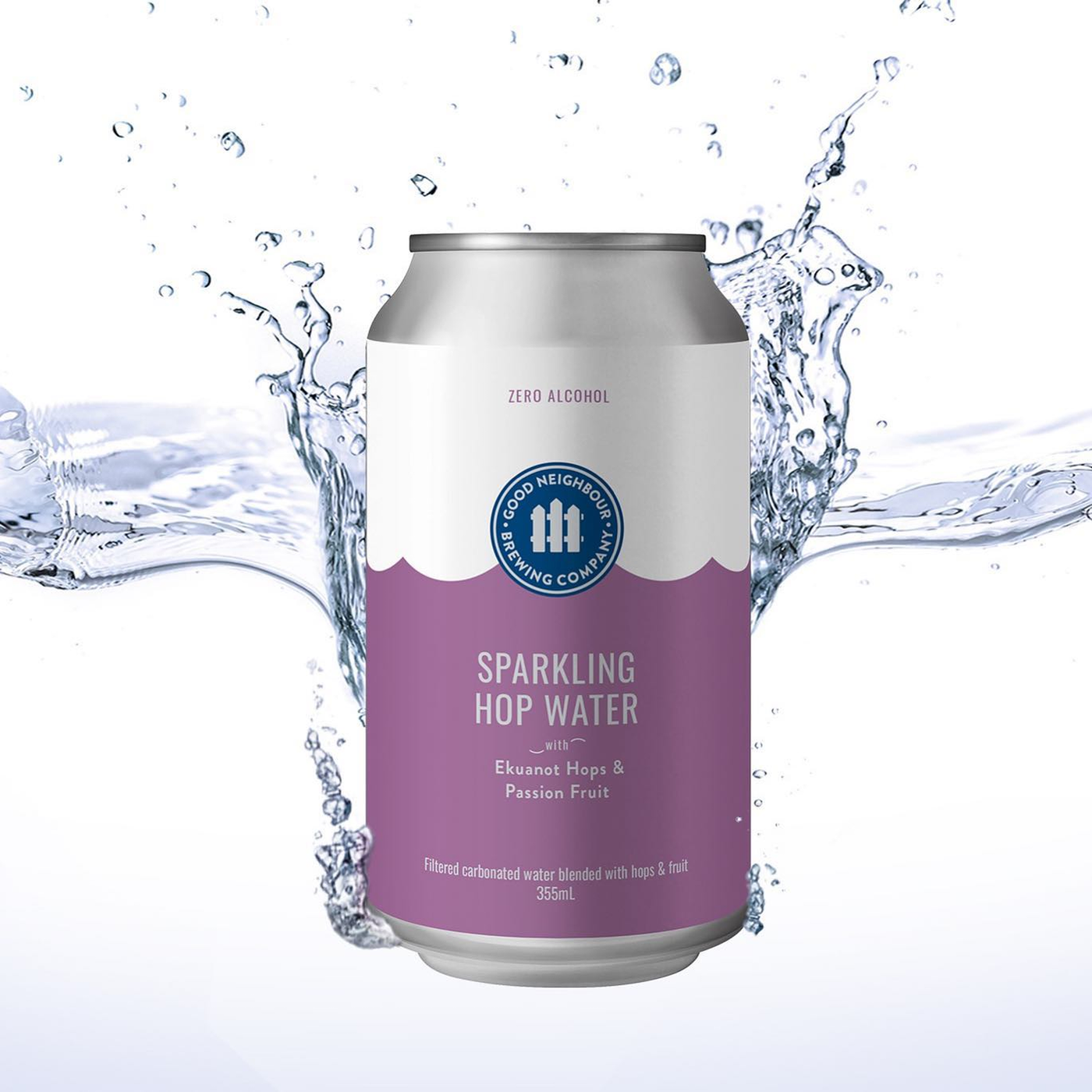 Passionfruit Ekuanot hop water - adult beverages without alcohol that taste great Canada USA sparkling hop water Canada - refreshing alcohol free beverage - great tasting carbonated beverage