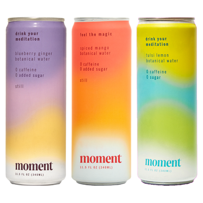 Moment Variety Pack - still botanical water with adaptogens - drink your meditation - no caffeine no sugar - non carbonated - calming and relaxing - Drink Moment Canada