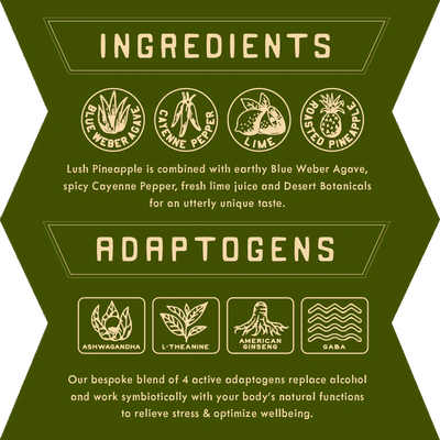 adaptogens - relieve stress optimize wellbeing - ashwagandha, l-theanine, american ginseng, gaba