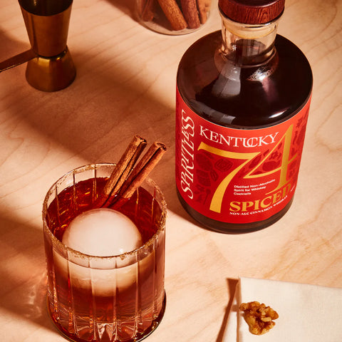 Kentucky 74 SPICED - non-alcoholic bourbon that tastes great - hangover free cocktails and drinks