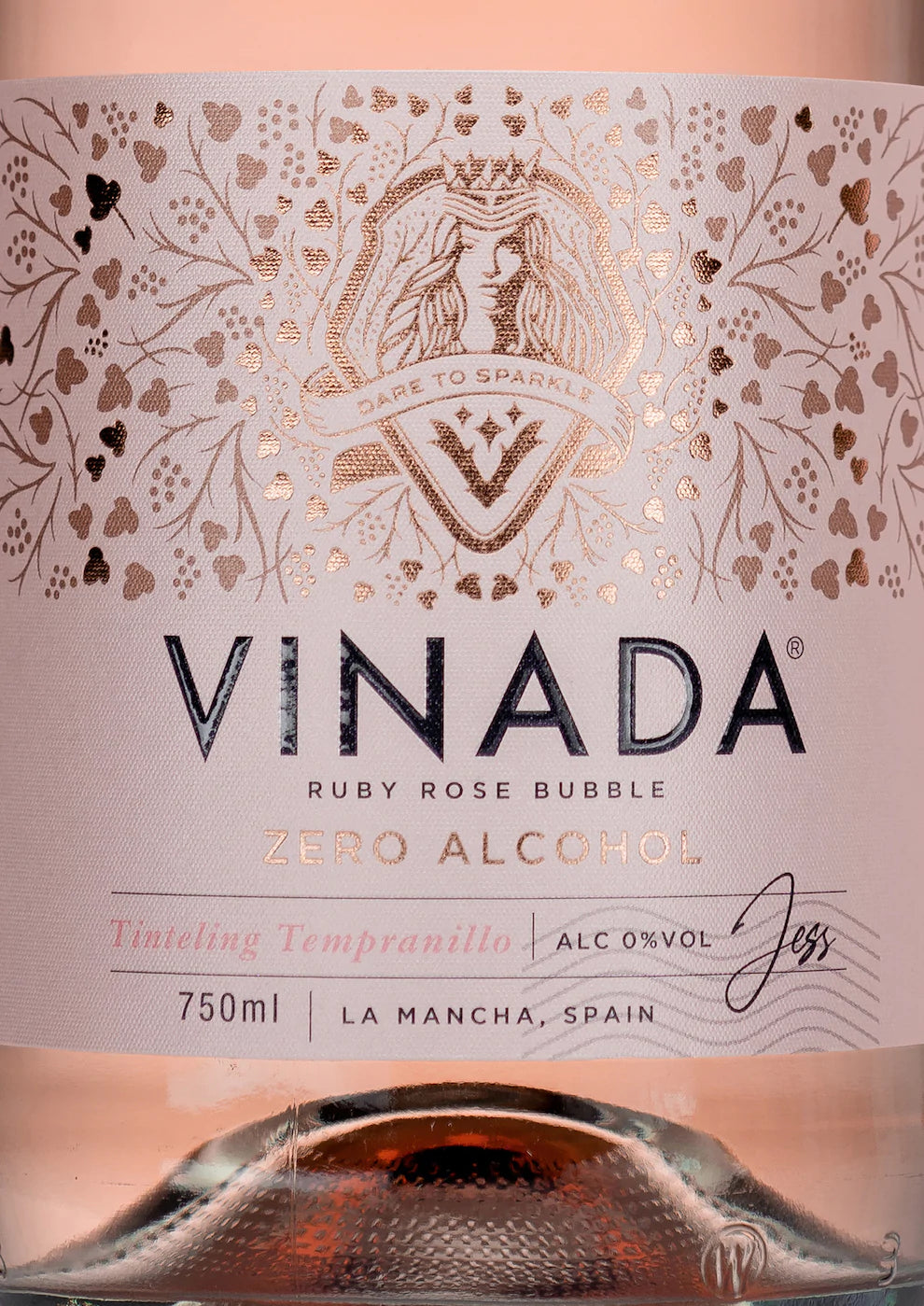 Vinada Ruby Rose Bubble Zero Alcohol Tinteling Tempranillo - La Mancha, Spain