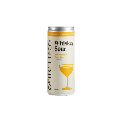 Spiritless Whiskey Sour Non-Alcoholic Cocktail Vegan Gluten-Free Non-GMO Delicious Bourbon Cocktail available at The Sobr Market Free Canada Shipping and Local Delivery in Winnipeg