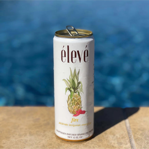 eleve fire adaptogen infused sparkling water, functional beverage available at The Sobr Market in Winnipeg Canada with Free shipping and delivery