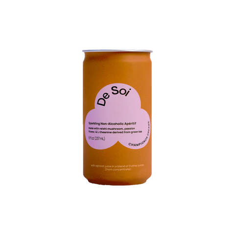 De Soi Champignon Dreams Sparkling Non-Alcoholic Aperitif made with reishi mushroom, passion flower, & L-theanine derived from green tea - available at The Sobr Market in Winnipeg - free delivery and Canada wide shipping
