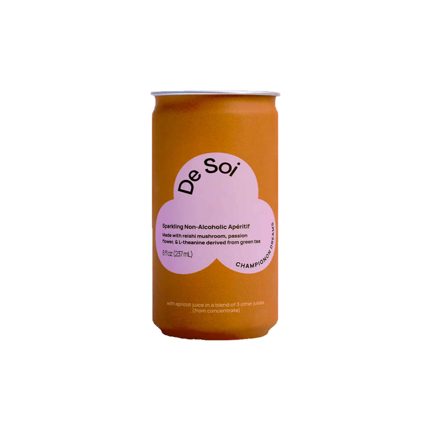 De Soi Champignon Dreams Sparkling Non-Alcoholic Aperitif made with reishi mushroom, passion flower, & L-theanine derived from green tea - available at The Sobr Market in Winnipeg - free delivery and Canada wide shipping