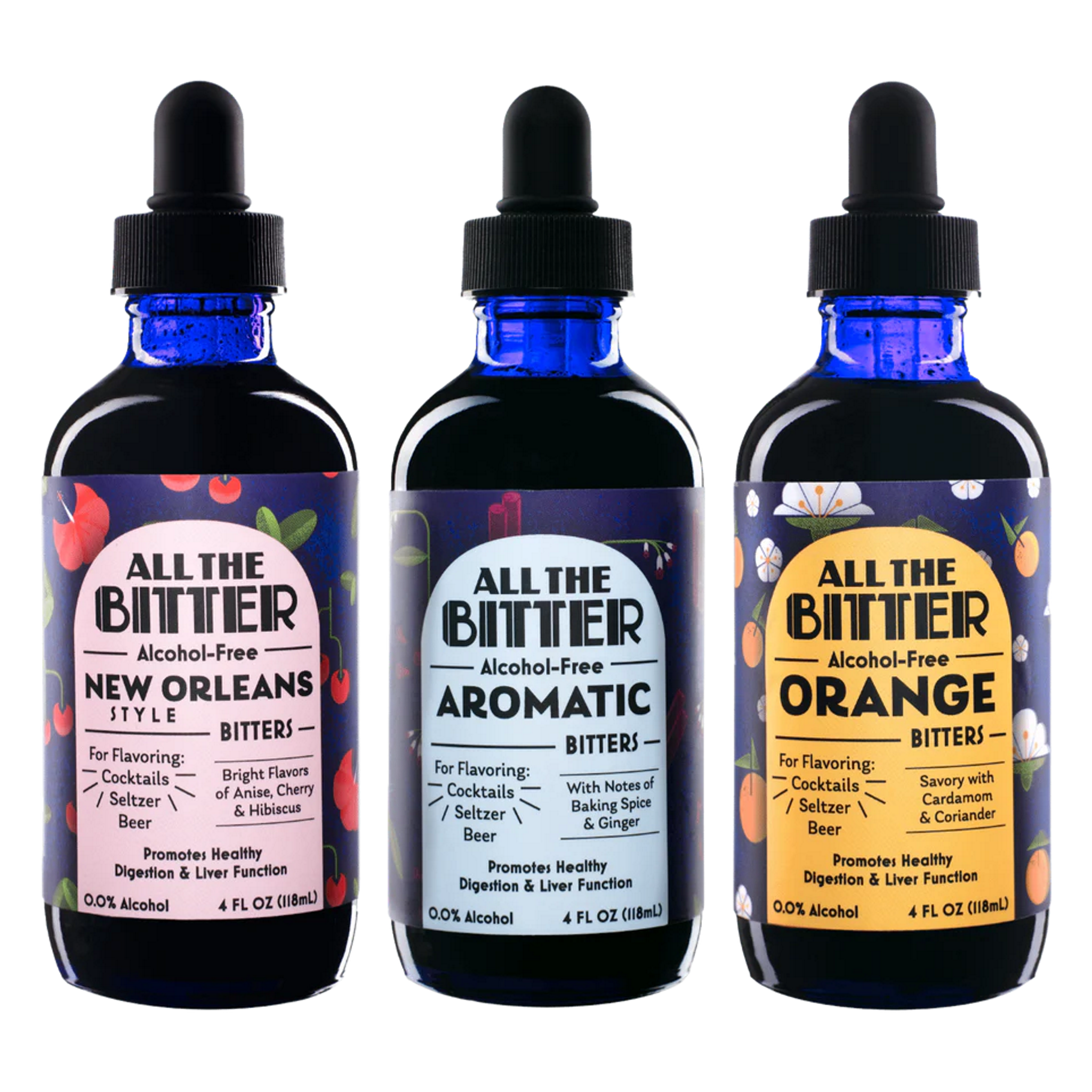All The Bitter Canada - Alcohol Free Classic Bitters Trio Set- promote healthy digestion and liver function