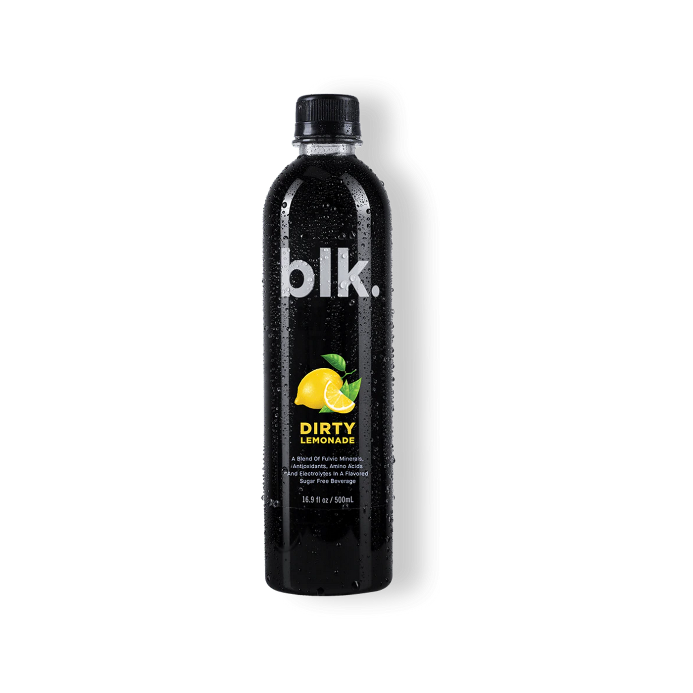 blk. Alkaline Water Beverage Dirty Lemonade A blend of fulvic trace minerals, hydration and electrolytes Vegan Gluten Free No sugar No sodium  Zero Calories available at The Sobr Market in Winnipeg and Shipping Canada Wide