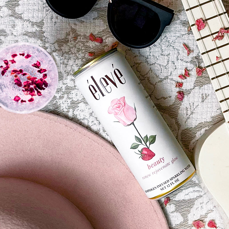 eleve beauty adaptogen infused sparkling water, functional beverage available at The Sobr Market in Winnipeg Canada with Free shipping and delivery