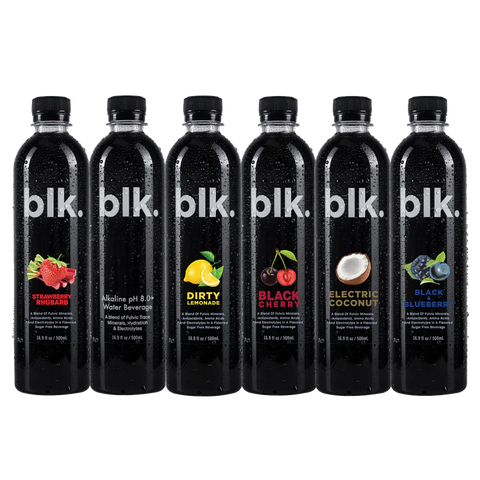 blk water variety - blend of fulvic minerals, antioxidants, amino acids, electrolytes - blk water canada