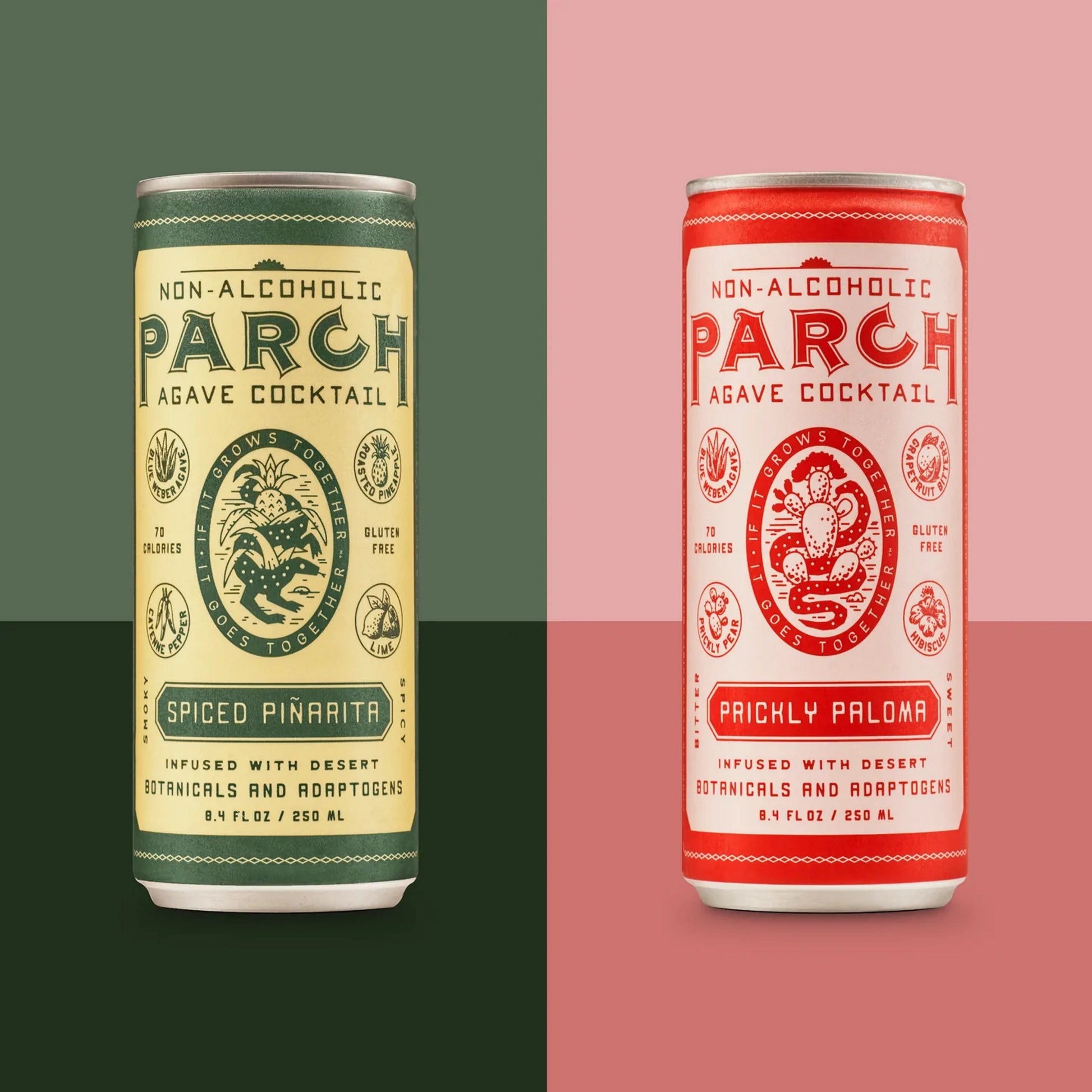 Spiced Pinarita and prickly paloma Canada - non-alcoholic agave cocktails