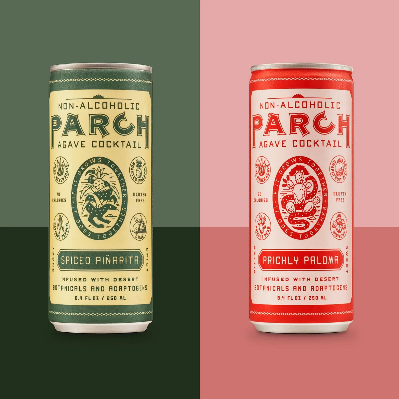 Spiced Pinarita and prickly paloma Canada - non-alcoholic agave cocktails